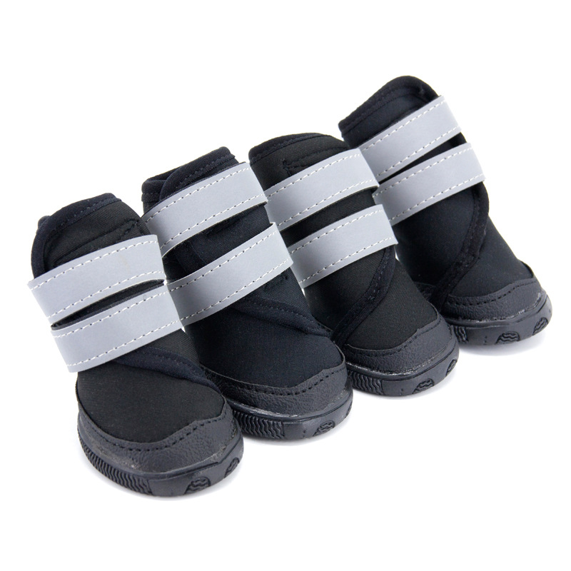 Lanboer blue wave pet shoes reflective pair of dog shoes with dog shoes.