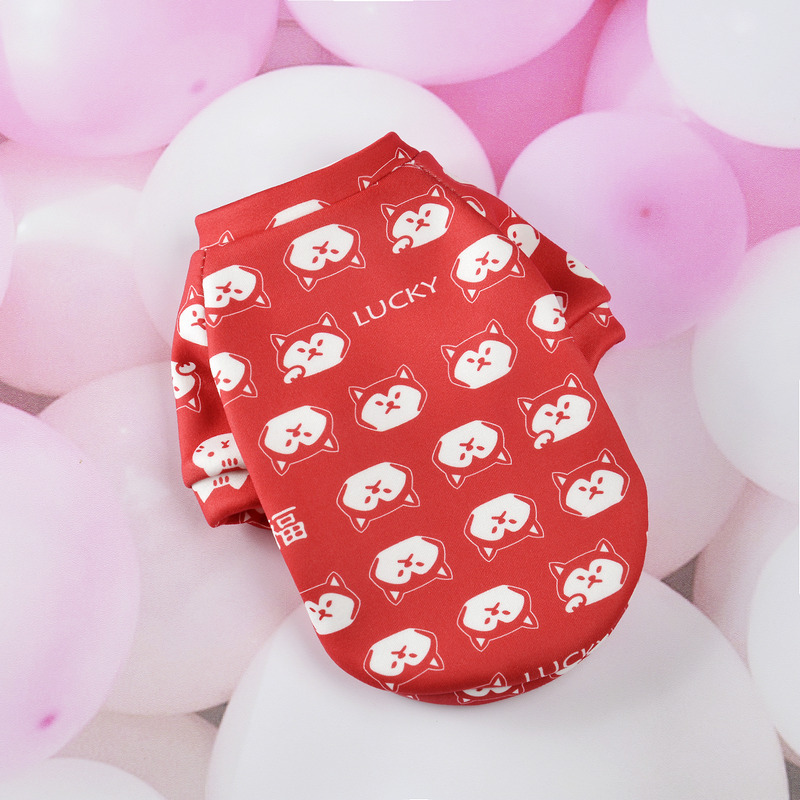 Customized New Cartoon Pet Clothes Fleece-Lined Two-Leg Sweater Autumn and Winter Pullover Pet Dog Clothes Cat Clothes