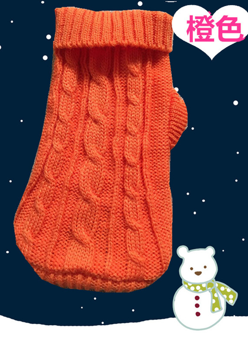Pet Sweater Wholesale Autumn and Winter Thick Small Size Dog Baby Sweater Puppy Ultra Small Puppy Sweater 10 Colors