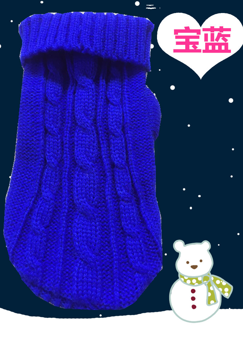 Pet Sweater Wholesale Autumn and Winter Thick Small Size Dog Baby Sweater Puppy Ultra Small Puppy Sweater 10 Colors