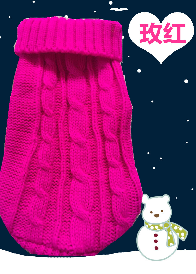 Pet Sweater Wholesale Autumn and Winter Thick Small Size Dog Baby Sweater Puppy Ultra Small Puppy Sweater 10 Colors