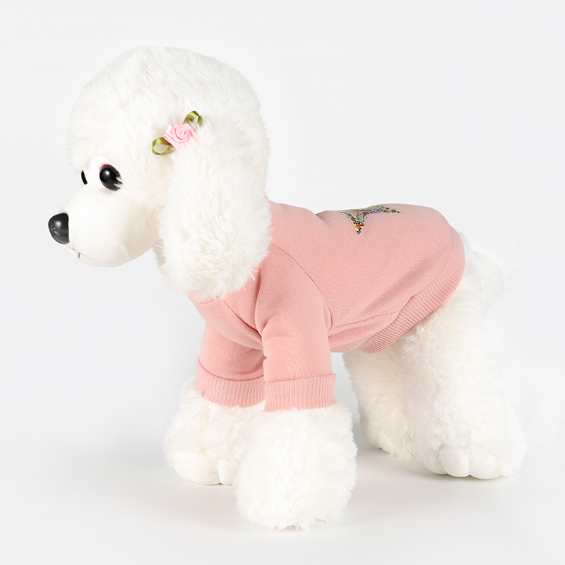 Pet Clothes Dog Autumn and Winter Cartoon Dog Pattern Sweater Polyester Teddy New Pet Clothes Small Pet Supplies