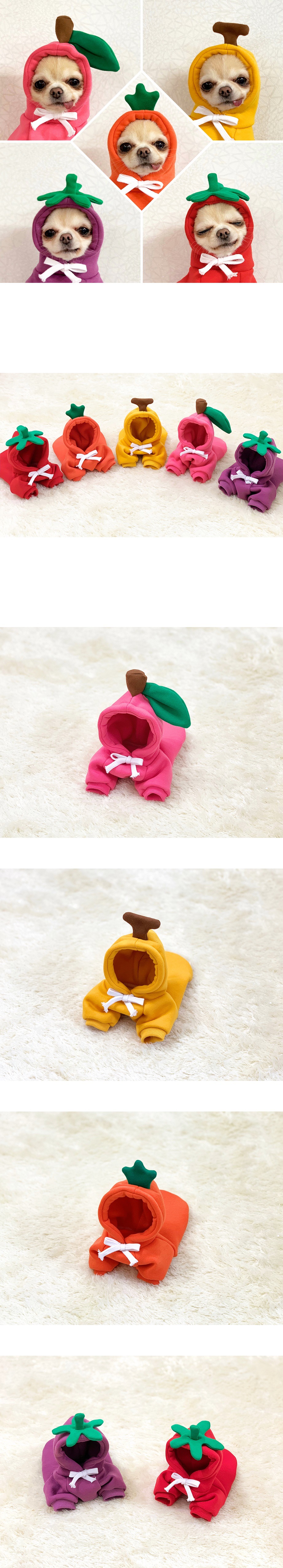 Fruit Dog Cat Small Medium and Large Dogs Autumn Winter Sweater Fleece Clothing Supplies Pet TeddyFrench Bulldog