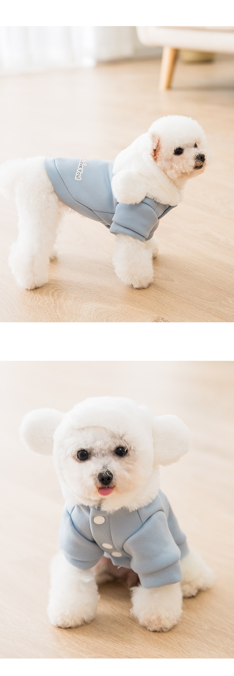 New Dog Clothes Autumn Winter Sweater Teddy Bear Small and Medium-Sized Dogs Puppy Cat Hooded Autumn Pet Clothing