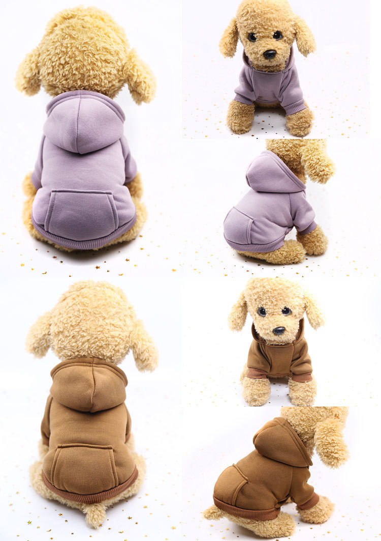 Autumn Winter Sweater Pocket Two-legged Clothes Sporty Pet Clothes Dog Cat Clothes Pet Supplies