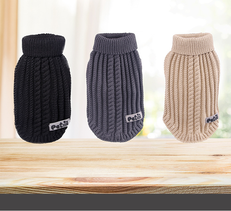 Manufacturers direct autumn and winter thickening pet clothing acrylic dog line coat cat and dog two - legged sweater