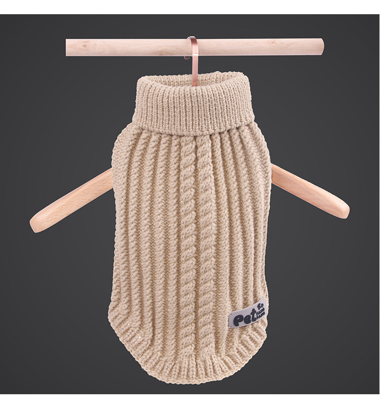 Manufacturers direct autumn and winter thickening pet clothing acrylic dog line coat cat and dog two - legged sweater