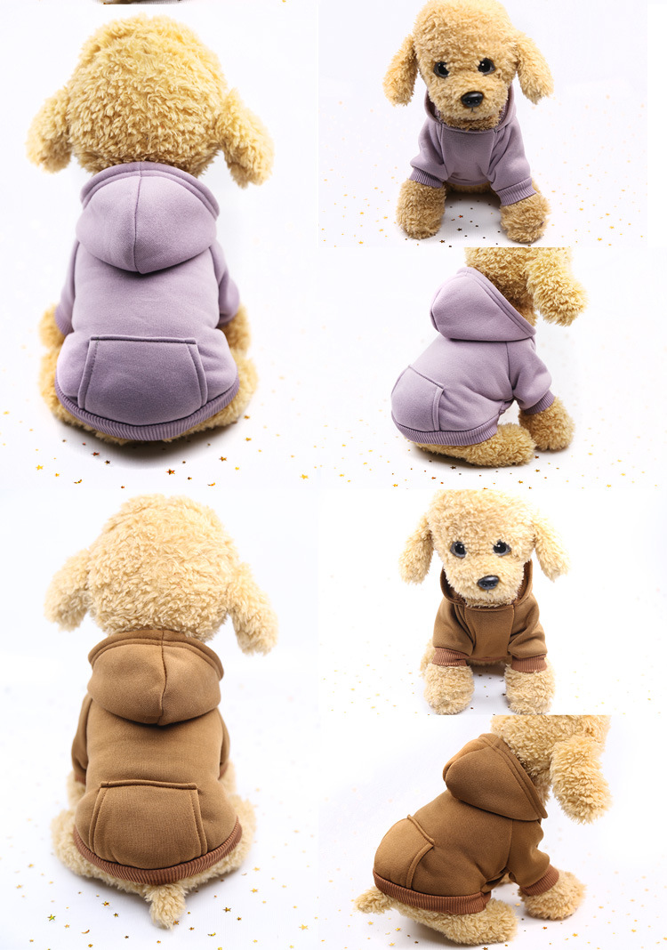 Autumn Winter Sweater Pocket Two Feet Clothes Sports Style Pet Clothes Dog Cat Clothes Pet Supplies