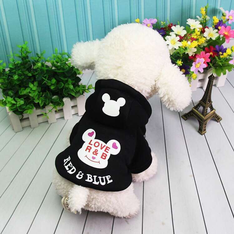 Pet Autumn and Winter Clothing Dog Hooded Sweater Dog Clothes Dog with Coat and Cap Bingui Teddy Dog Clothing
