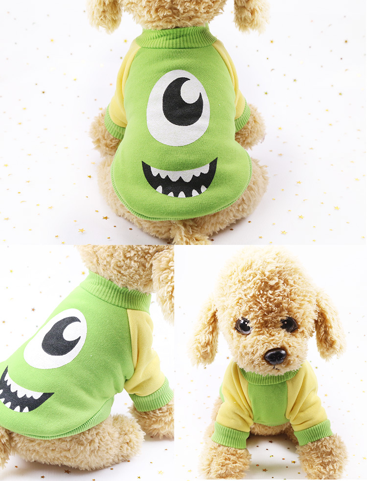 New Dog Clothes Spring and Autumn Winter Teddy Pet Supplies Cartoon Cute Cat Sweater Golden Retriever Big Dog Clothing