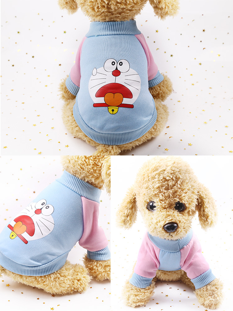 New Dog Clothes Spring and Autumn Winter Teddy Pet Supplies Cartoon Cute Cat Sweater Golden Retriever Big Dog Clothing