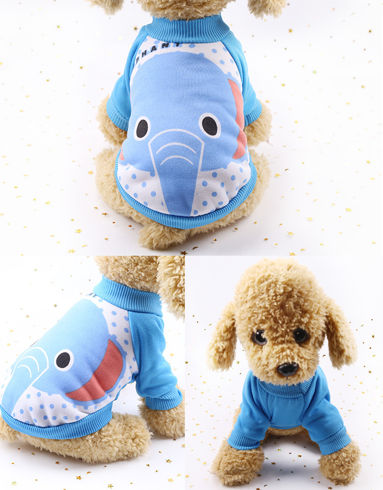 New Dog Clothes Spring and Autumn Winter Teddy Pet Supplies Cartoon Cute Cat Sweater Golden Retriever Big Dog Clothing