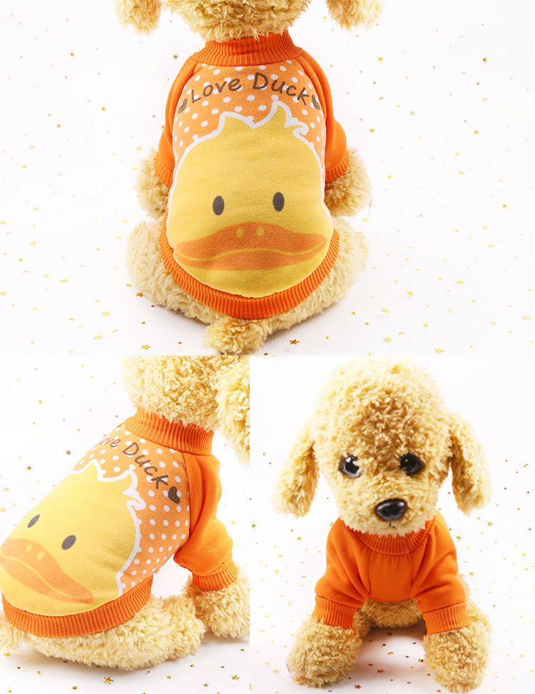 New Dog Clothes Spring and Autumn Winter Teddy Pet Supplies Cartoon Cute Cat Sweater Golden Retriever Big Dog Clothing