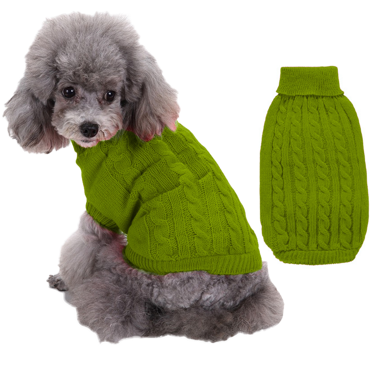 Pet Supplies Dog Clothing Solid Color Pet Dog Dog Sweater Dog Clothes Autumn and Winter Wholesale