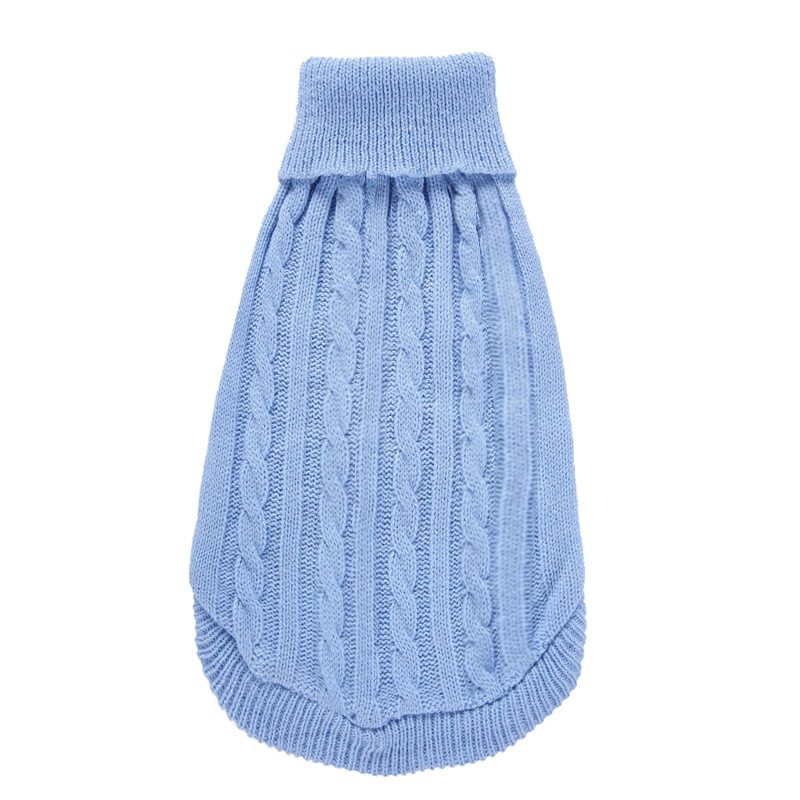 Pet Supplies Dog Clothing Solid Color Pet Dog Dog Sweater Dog Clothes Autumn and Winter Wholesale