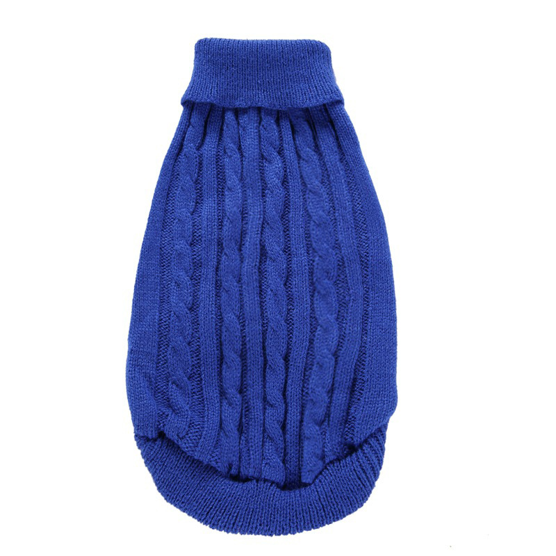 Pet Supplies Dog Clothing Solid Color Pet Dog Dog Sweater Dog Clothes Autumn and Winter Wholesale