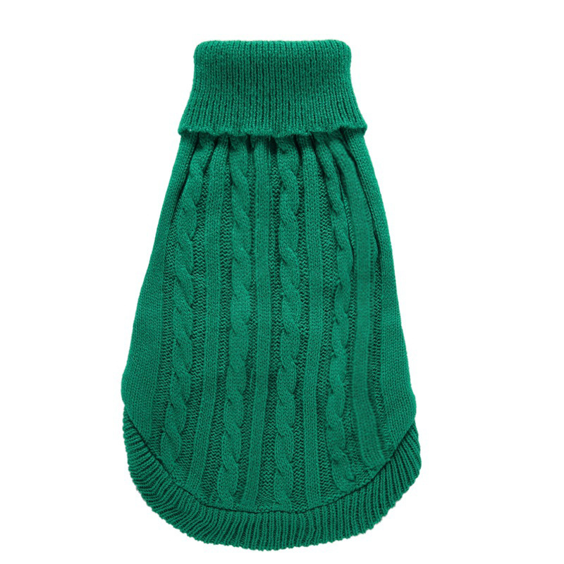 Pet Supplies Dog Clothing Solid Color Pet Dog Dog Sweater Dog Clothes Autumn and Winter Wholesale