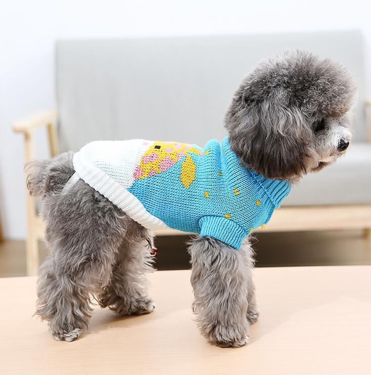 Pet Clothes Dog Sweater Autumn and Winter New Two-Legged Pet Clothes Warm Small Sweater Cat Dog Clothes