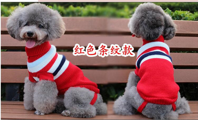 Pet Clothes Dog Sweater Autumn and Winter New Two-Legged Pet Clothes Warm Small Sweater Cat Dog Clothes