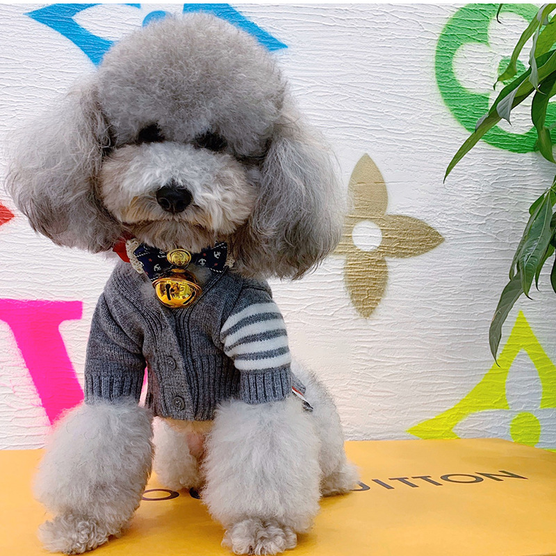 Pet Dog Clothes TB Trendy Brand Sweater Autumn and Winter Cardigan Puppy Cat Small Dog Bichon Teddy Clothing