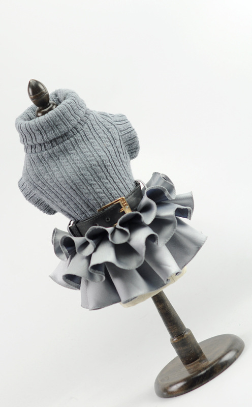 Pahnli Pet Manufacturer Dog Skirt Dress Sweater Autumn and Winter Pet Supplies Set