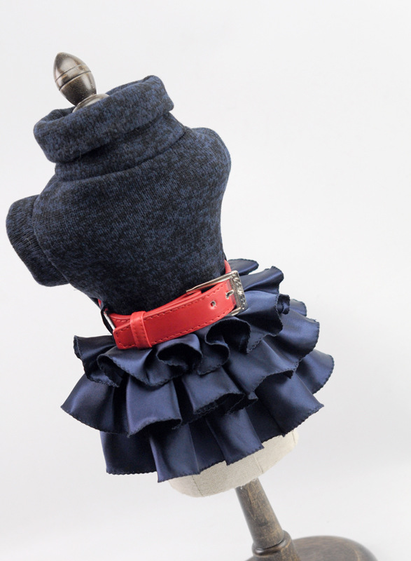 Pahnli Pet Manufacturer Dog Skirt Dress Sweater Autumn and Winter Pet Supplies Set