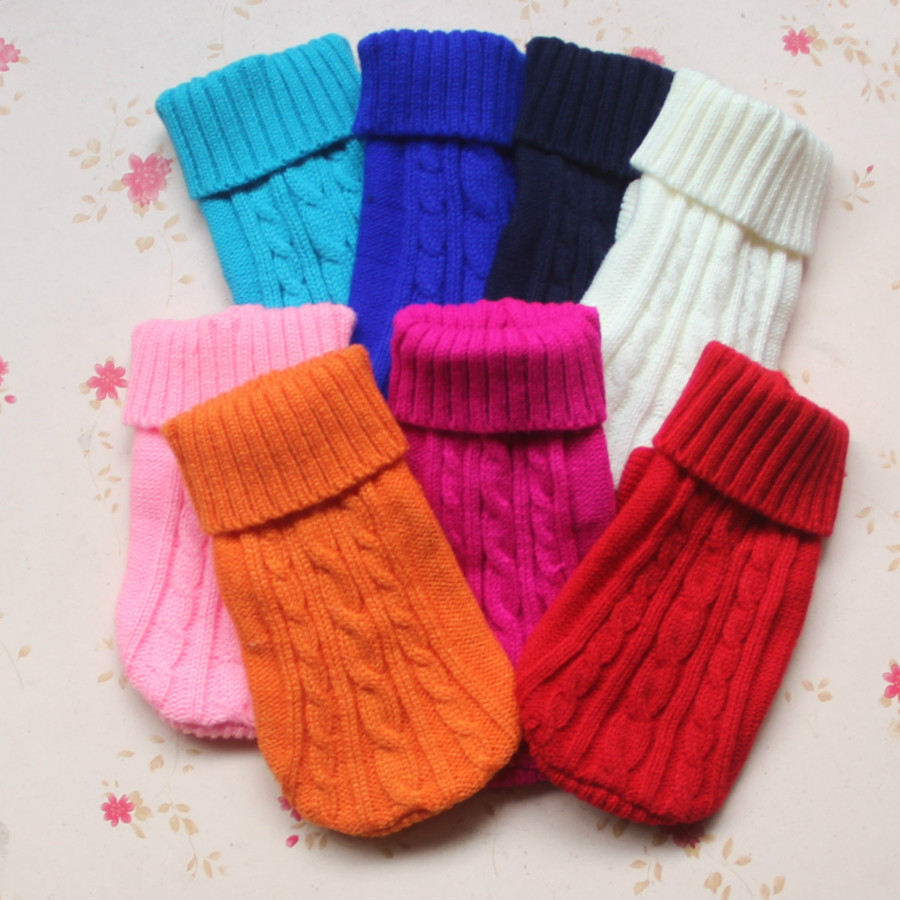 Thicken Autumn and Winter Pet Dog Sweater Warm Threedimensional Twisted Rope Kitten Puppy Sweater Teddy Bear Dog Clothes
