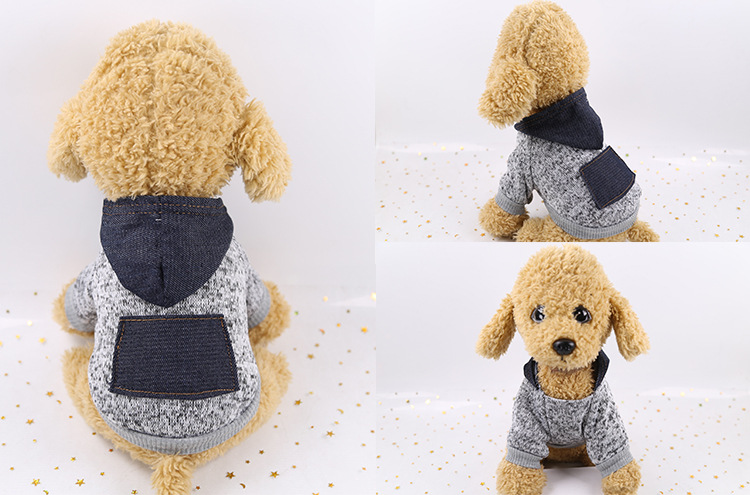 Autumn Winter Sweater Pocket Two-legged Clothes Sporty Pet Clothes Dog Cat Clothes Pet Supplies