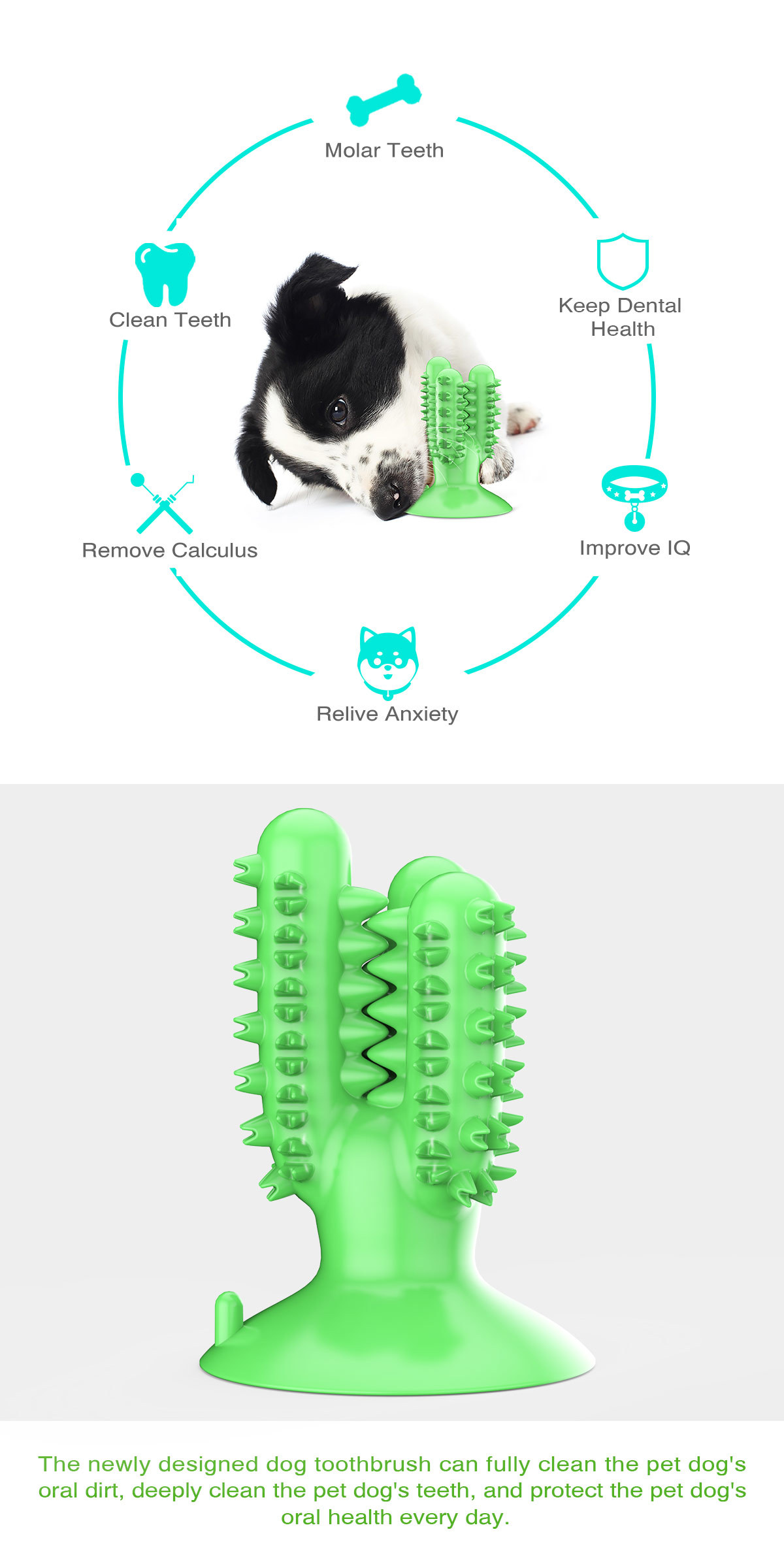 Pet Supplies Amazon New Dog Toothbrush Dog Molar Tooth Cleaning Stick Leakage Food Feeder Bite-Resistant Dog Interactive Toy