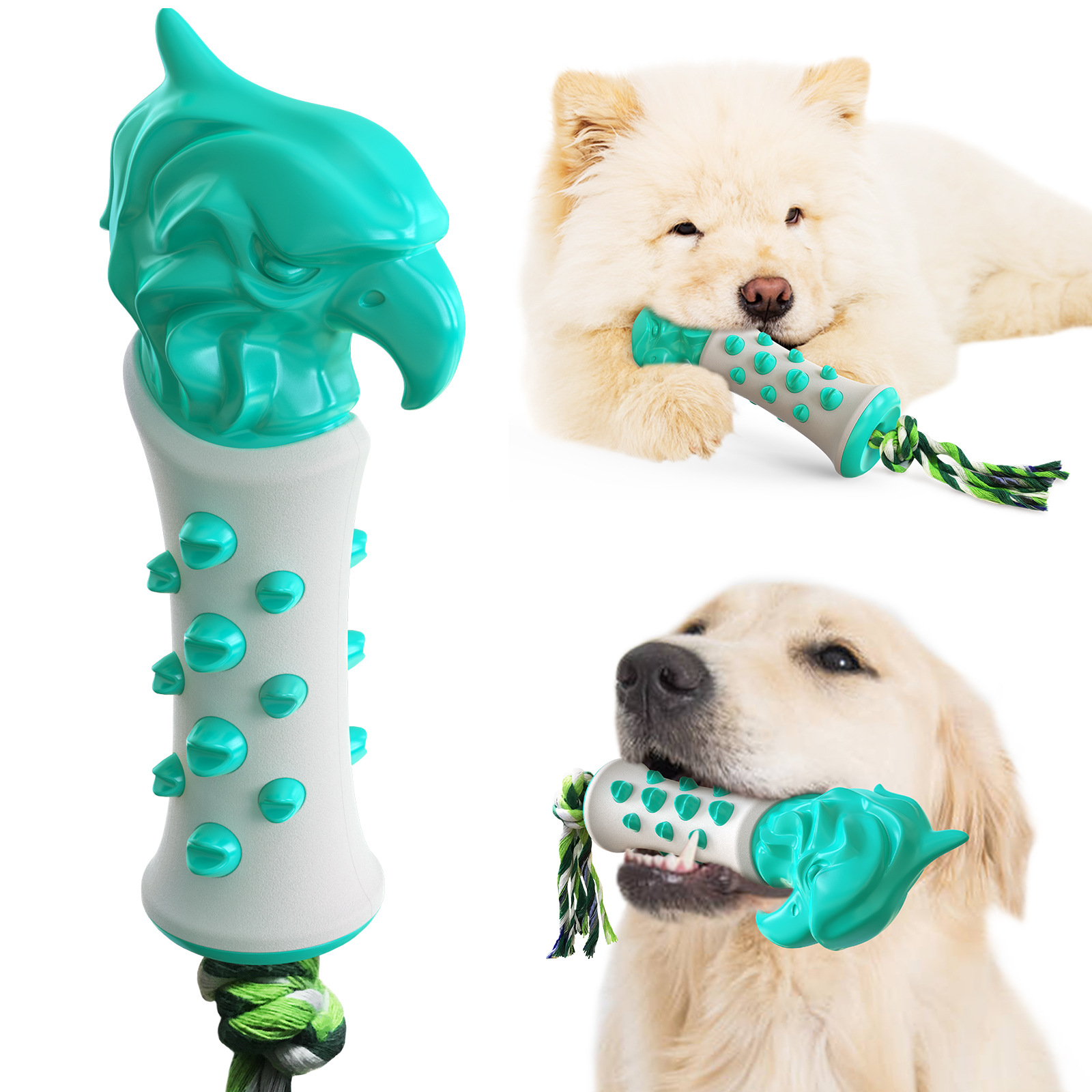Pet Supplies Factory New Popular Amazon Dog Toy Truncheon Molar Rod Bite-Resistant Tooth Cleaning Dog Toothbrush