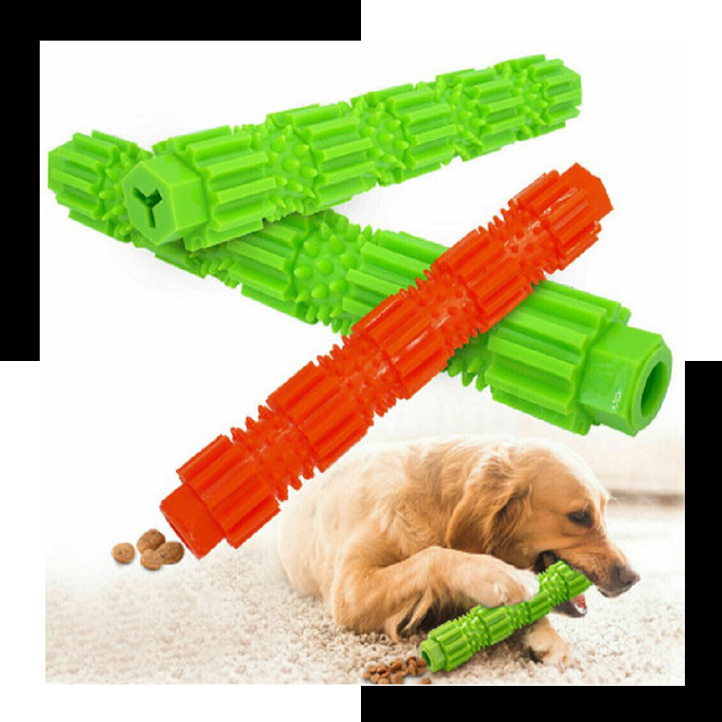 Pet Supplies AliExpress Dog Molar Rod TPR Dog Toothbrush Pet Bite Stick Bite Toy Food Leakage Toy