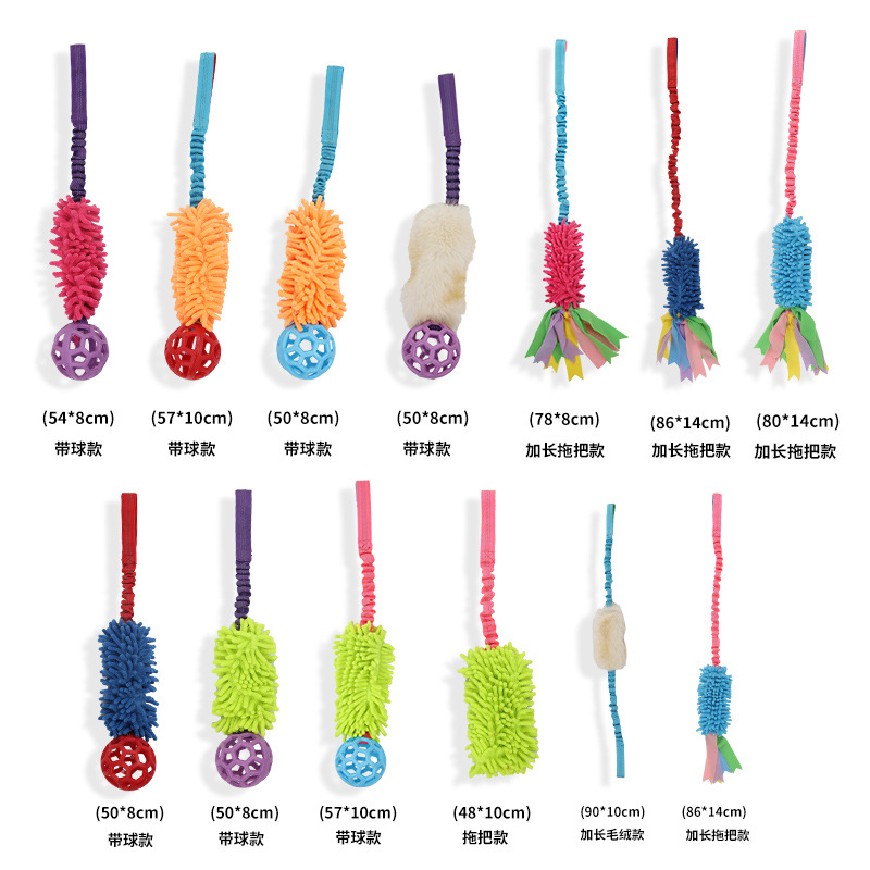 New Plush Dog Mop Biting Toy Vocalization Bite-Resistant Molar Pet Toy Supplies Dog Chew Toy