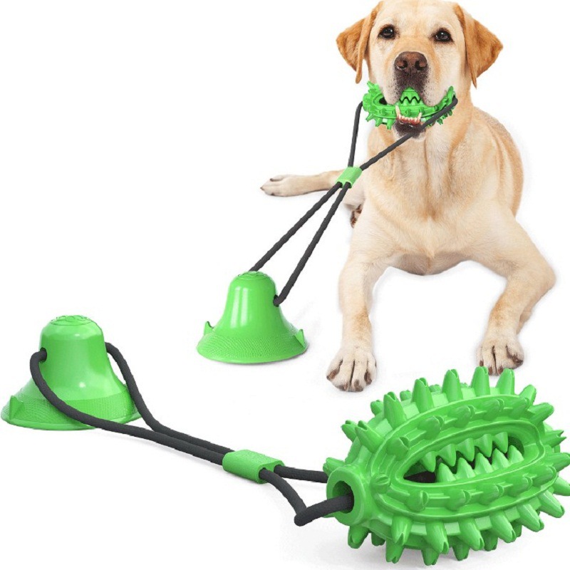 Amazon Hot Pet Toy Bite Sucker Drawstring Food Dropping Ball Toy Dog Chew Toy in Stock Wholesale