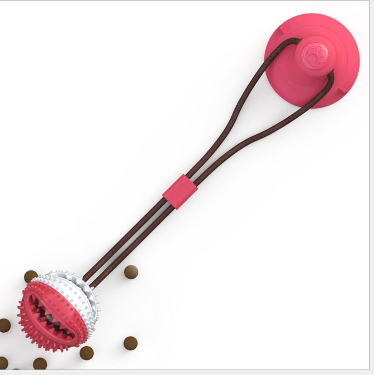 Amazon Hot Pet Toy Bite Sucker Drawstring Food Dropping Ball Toy Dog Chew Toy in Stock Wholesale