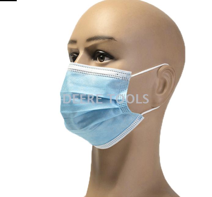 Spot 50 pieces of only three layers of disposable blue face mask muzzle and nose mask Spot 50 pieces of only three layers of disposable blue face mask muzzle and nose mask