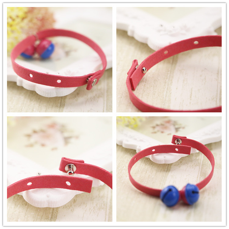 Pure Handmade Light Candy Color Cat Bell Collar Dog Collar Pet Supplies Teddy Bell Scarf Collar Pure Handmade Light Candy Color Cat Bell Collar Dog Collar Pet Supplies Teddy Bell Scarf Collar