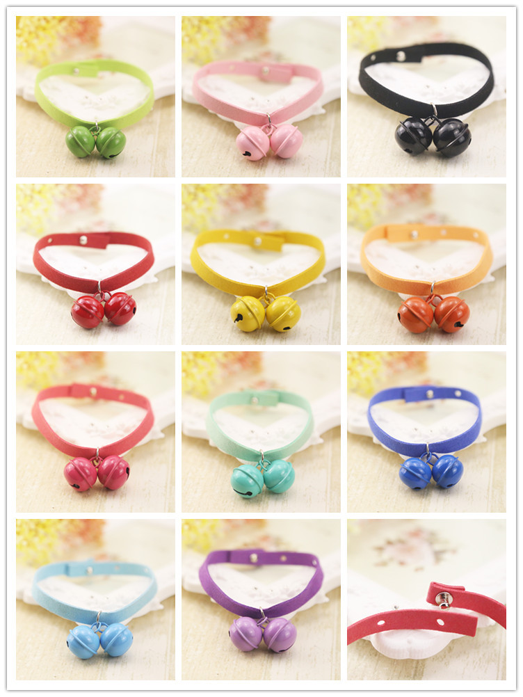 Pure Handmade Light Candy Color Cat Bell Collar Dog Collar Pet Supplies Teddy Bell Scarf Collar Pure Handmade Light Candy Color Cat Bell Collar Dog Collar Pet Supplies Teddy Bell Scarf Collar