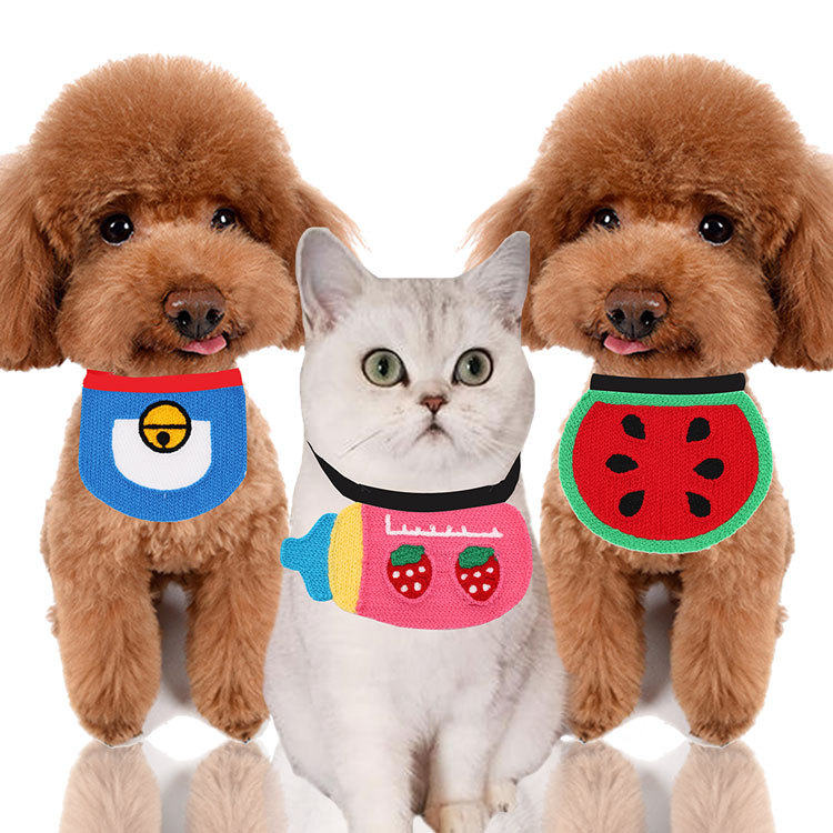 Korean Cute Pet's Saliva Towel Cat Dog Christmas New Year Holiday Scarf Clothes Jiafei Shiba Inu Corgi Fat Korean Cute Pet's Saliva Towel Cat Dog Christmas New Year Holiday Scarf Clothes Jiafei Shiba Inu Corgi Fat