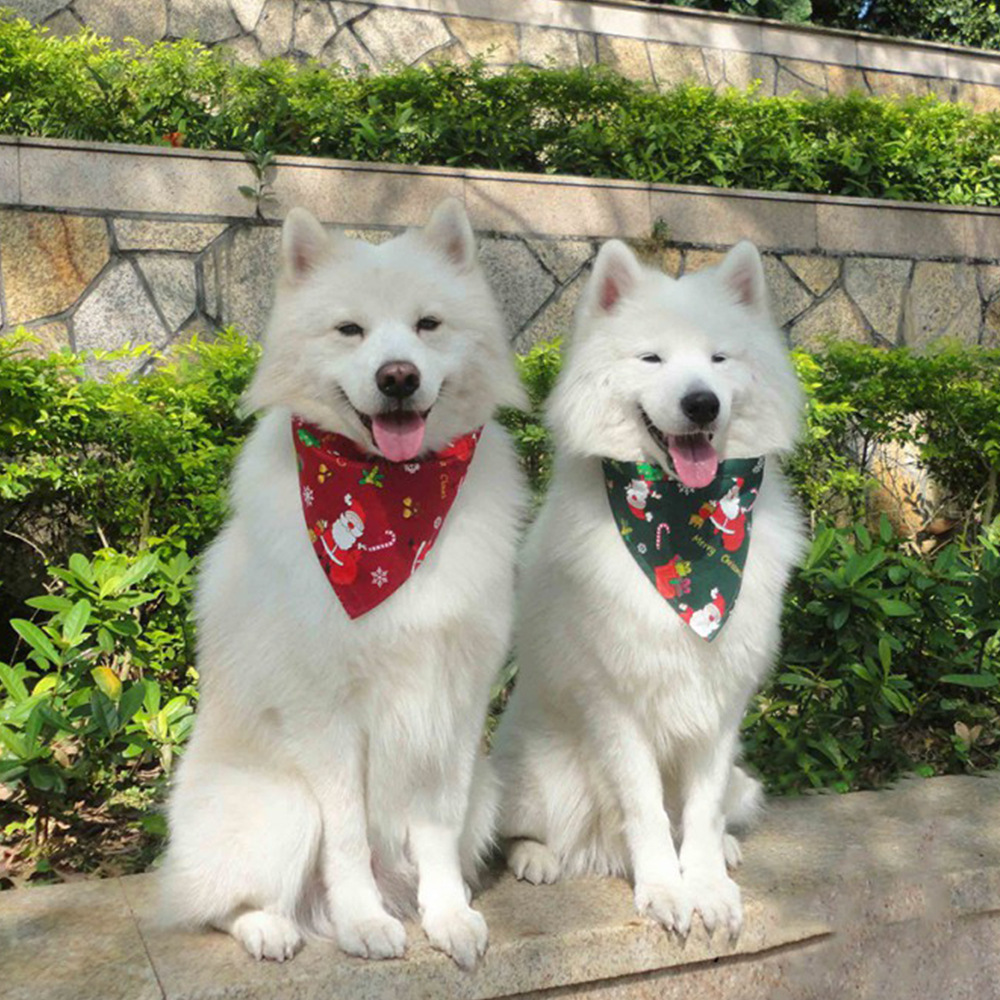 Cross-Border Amazon Christmas Pet's Saliva Towel Pure Cotton Triangle Scarf Dog Scarf Cat Scarf Jewelry Cross-Border Amazon Christmas Pet's Saliva Towel Pure Cotton Triangle Scarf Dog Scarf Cat Scarf Jewelry
