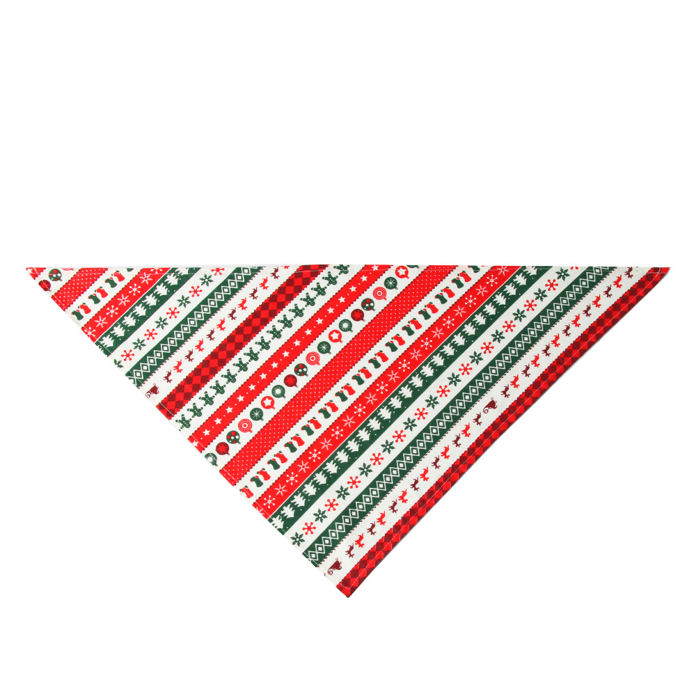 Cross-Border Amazon Christmas Pet's Saliva Towel Pure Cotton Triangle Scarf Dog Scarf Cat Scarf Jewelry Cross-Border Amazon Christmas Pet's Saliva Towel Pure Cotton Triangle Scarf Dog Scarf Cat Scarf Jewelry