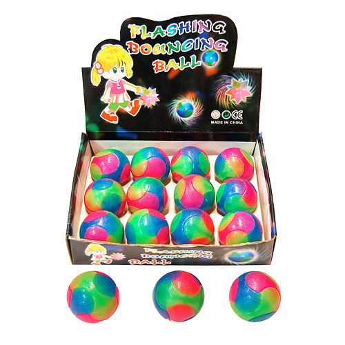 Small Dog Teddy Flash Dog Toy Ball TPR Three-Color Solid Elastic Ball Dog Training Catch Throwing Ball