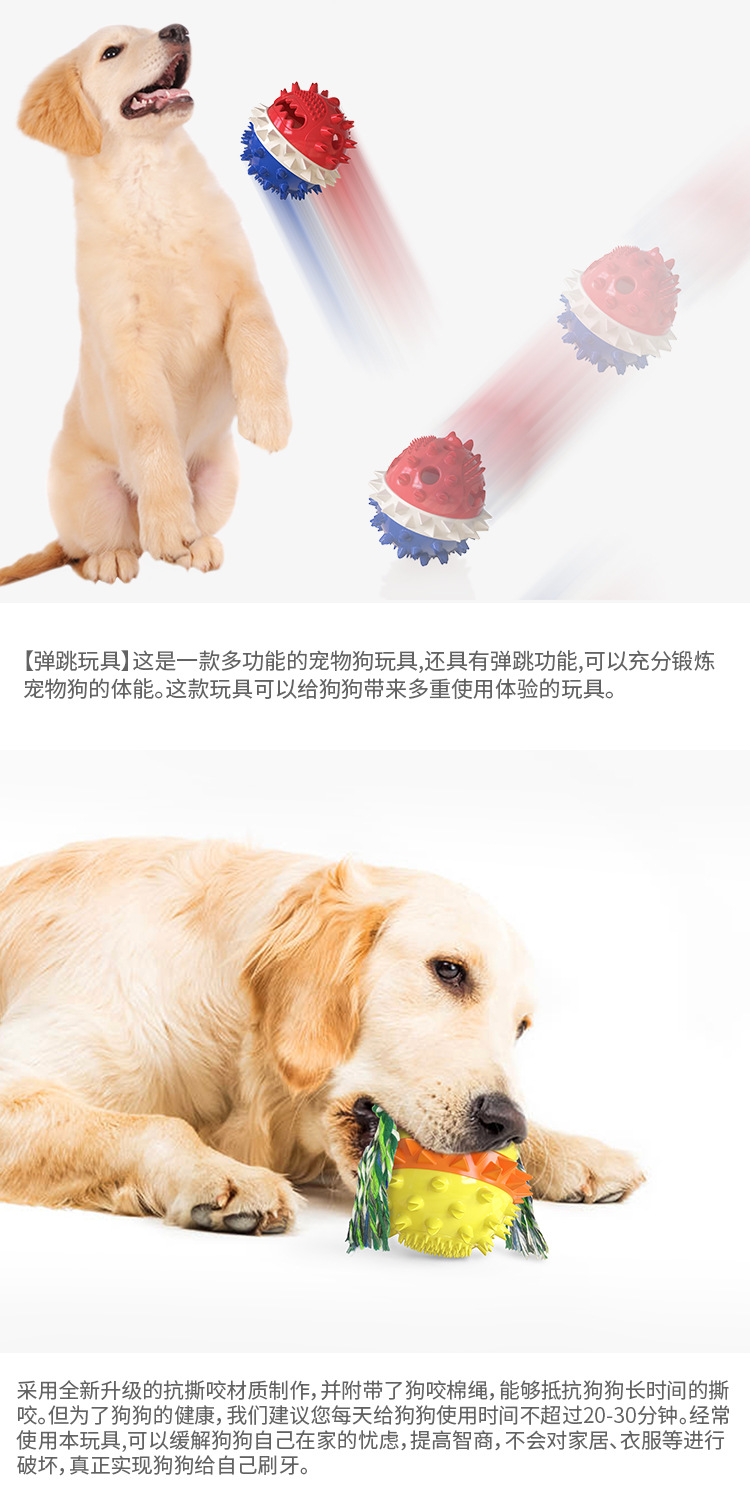 Pet Supplies Factory New Hot Amazon Sucker Sound Dog Bite Molar Training Dog Toy Food Dropping Ball