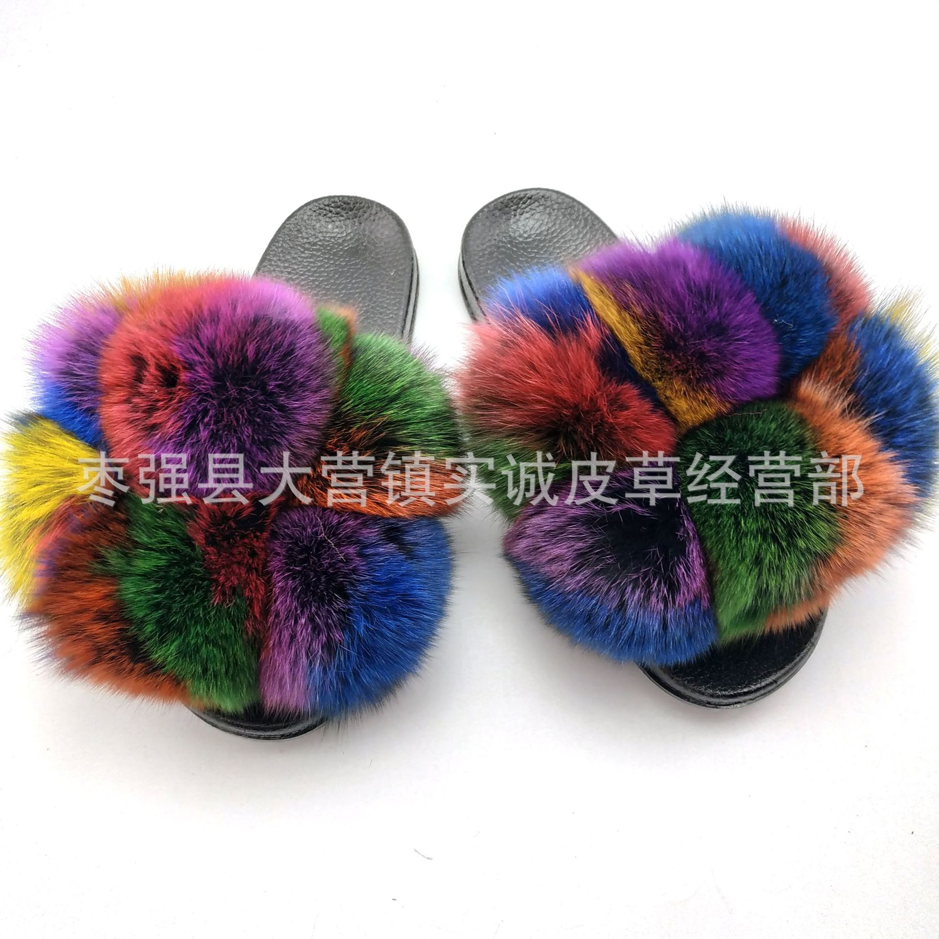 New Foreign Trade Fur Ball PVC Sandals Modern and TrendyWomen Wear Fox Raccoon Dog Fur Children Slipper CrossBorder New Foreign Trade Fur Ball PVC Sandals Modern and TrendyWomen Wear Fox Raccoon Dog Fur Children Slipper CrossBorder