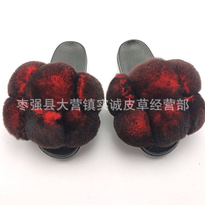 New Foreign Trade Fur Ball PVC Sandals Modern and TrendyWomen Wear Fox Raccoon Dog Fur Children Slipper CrossBorder New Foreign Trade Fur Ball PVC Sandals Modern and TrendyWomen Wear Fox Raccoon Dog Fur Children Slipper CrossBorder