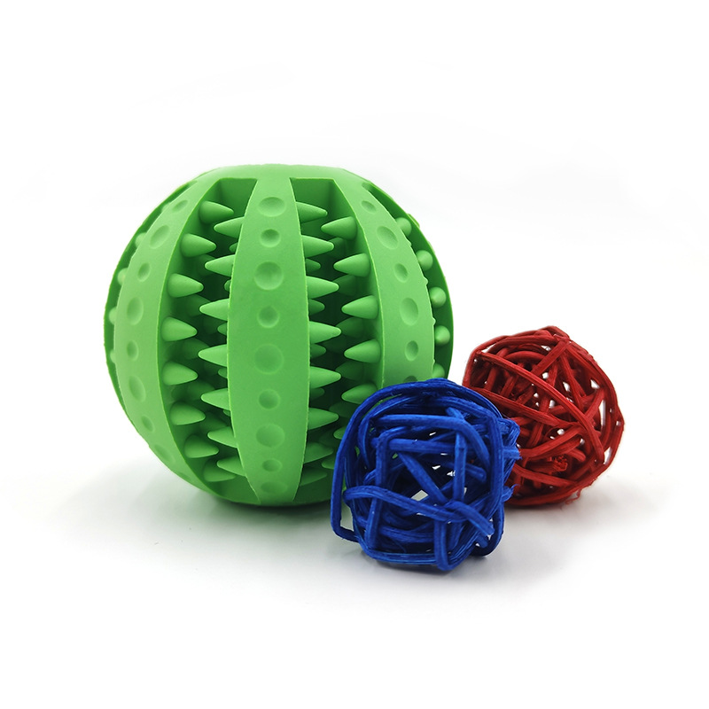 Factory Direct Sales Pet Toy Rubber Teether Ball Dog Toy Bite-Resistant Food Dropping Ball Toy Ball Amazon Hot
