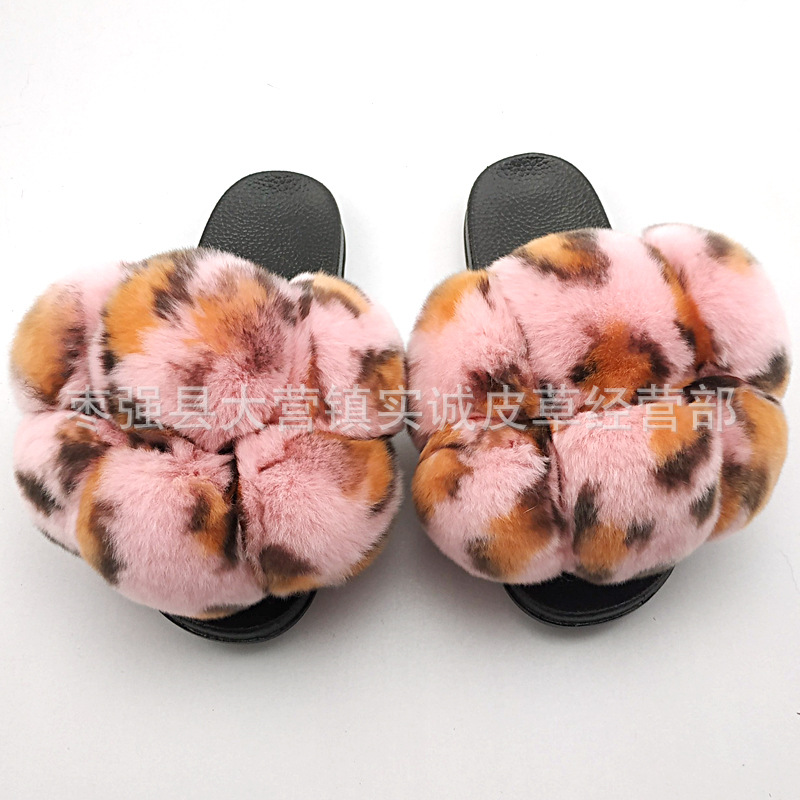 New Foreign Trade Fur Ball PVC Sandals Modern and TrendyWomen Wear Fox Raccoon Dog Fur Children Slipper CrossBorder New Foreign Trade Fur Ball PVC Sandals Modern and TrendyWomen Wear Fox Raccoon Dog Fur Children Slipper CrossBorder
