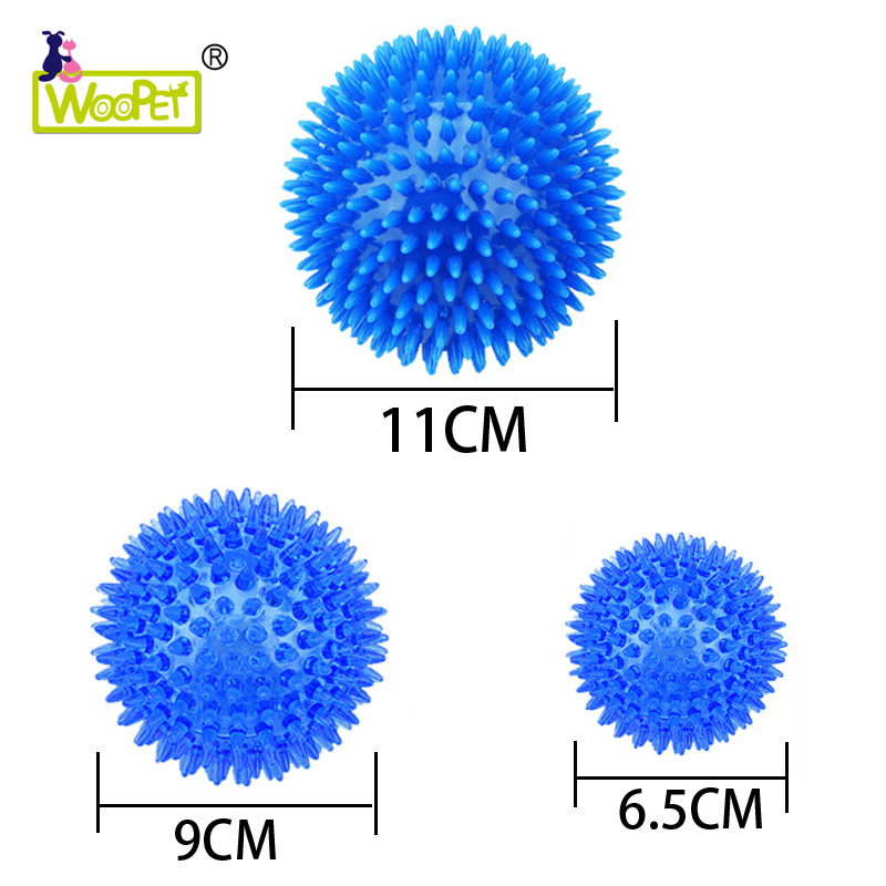 Cross-Border Hot Sale Pet Supplies Bite Vocal Toy Ball Dog Bite-Resistant Elastic Ball Dog Bite Toy Acanthosphere