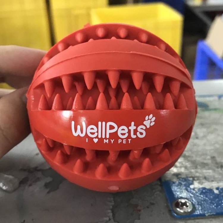  Large, Medium and Small Number Pet Bite-Resistant Rubber Food Dropping Ball Mint Flavor Pedigree Teether Ball Dog Toys