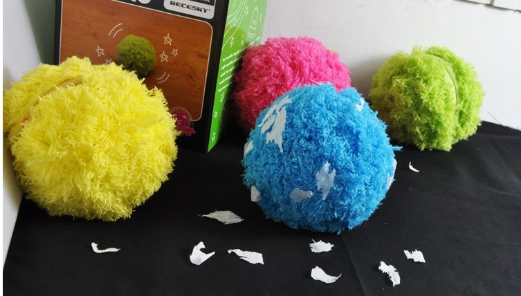 Popular Dog Ball Sweeping Robot Automatic Vacuum Cleaner Plush Pet Dust Removal Toy