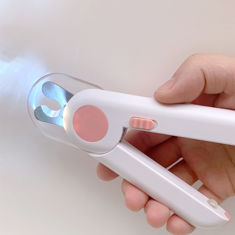 Cat Nail Clippers Nail Piercing Device Dog Nail Clippers Pet Nail Clipper LED Light Anti-Blood Position Manicure Supplies
